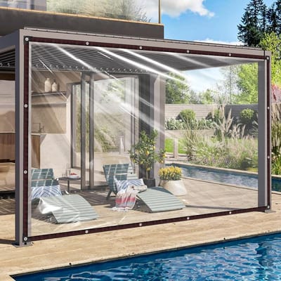 Zeildoek Transparant - Dekzeil Waterdicht - Tuin Beschermen - Versterkte Oogjes - 3x6m - Transparant