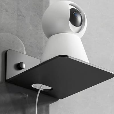 Universele Wand- en Plafondhouder voor Camera's, Router en Elektronica - Wit Metaal