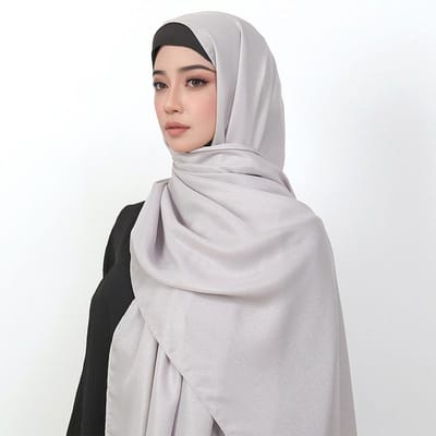 Dames Grote Maat Effen Effen Chiffon Kreuk Zilveren Hijab Sjaal Dame Hoge Kwaliteit Wikkels En Sjaals Moslim Hoofdband Islamitische Tulband gray