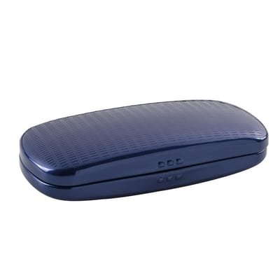 Brillenkoker - Metalen Brillenkoker - 16 X 3 X 7 Cm - Brillenkoker Hard Case - Harde Brillenkoker - Draagbare - Handige Opberger - Brillen Hoes - Brillendoos - Vrouwen En Kinderen - Geschikt Voor Middelgrote of Grote Glazen - Blauw