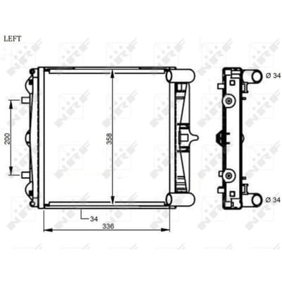 Radiator, motorkoeling NRF 59130