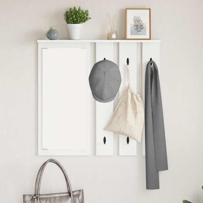 vidaXL - Wandgemonteerde - kapstok - Muurmontage - Wit - 84 - x - 10 - x - 80 - cm
