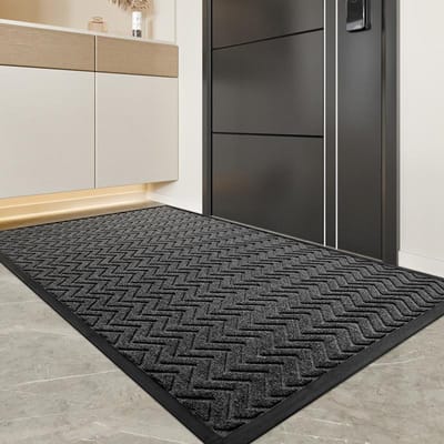 Eenvoudige Polypropyleen Zand Schrapende Stofverwijdering Antislip Mat Entree Deur Vloermat Rubberen Mat Vuilafstotend Huishoudelijke Rubberen Mat 45*75cm