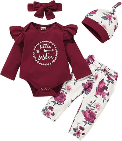 Driepersoons pakje voor baby's met jas, broek en hoofdband