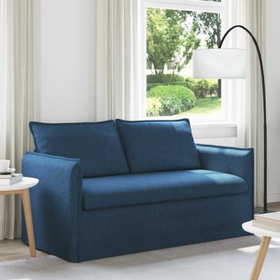 vidaXL - Bank - Blauw - 156 - x - 82 - x - 85 - cm - Stof