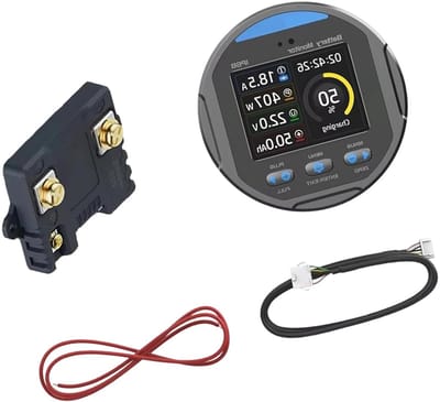 Coulomb Meter - Batterij Tester - Batterij Beheer - IP68 Waterdicht - 8-80V - Zwart