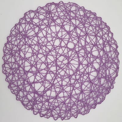 15 Inch Gehaakt Breien Ronde Geweven Placemats Papiervezel Tafel Placemats Hol Decoratieve Placemat Eetplaats Placemats Decor