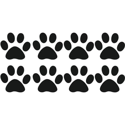 Leuke Cat Paw Footprint reflecterende auto-styling voertuigstickers sticker decoratie autostickers zwart