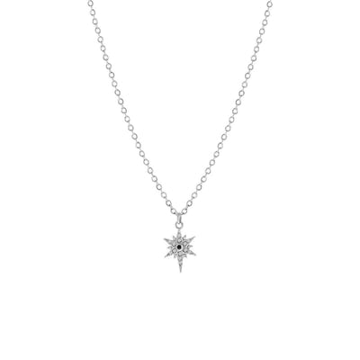 Lucardi Dames Estrella Ketting - Staal - Ketting - Cadeau - 47 cm - Zilverkleurig