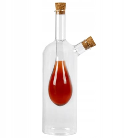 Bimberek Decoratieve Fles - KROPLA Serie - Olie & Azijn - 220 ml - Druivenmotief