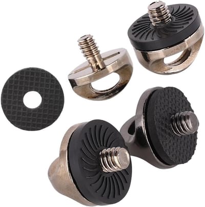 Set van 4 D-Ring Bevestigingsschroeven voor Camera - 1/4" Schroeven voor Stativ, Schoudergordel en Accessoires