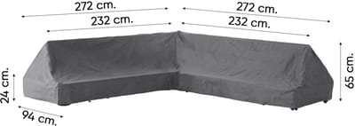 Winza Outdoor Covers - Premium - beschermhoes loungeset plateau 272 - Afmeting : 272/94x272/94x65/24 cm - tuinmeubelhoes - 2 jaar garantie