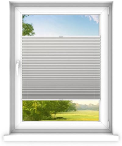 time4blinds - Plisségordijn zonder boren op maat gemaakt - Vouwgordijn - Plisségordijn privacy en zonwering - Eenvoudige installatie - Kant-en-klaar plisségordijn - 30x60 cm - Lichtgrijs