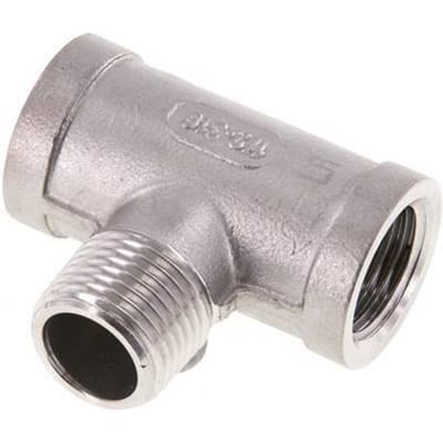 T-koppeling R1/2'' Buitendraad x Rp1/2'' Binnendraad 16 bar (224.8psi)