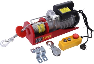 Elektrische hefinrichting 800 kg, 1450 W aluminiummotor, 10 m/min, IP40 bescherming, geschikt voor fabrieken en bouwplaatsen