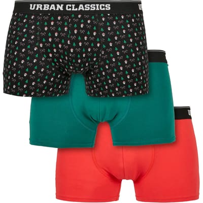 Urban Classics - Organic X-Mas 3-Pack Boxershorts set - 3XL - Multicolours