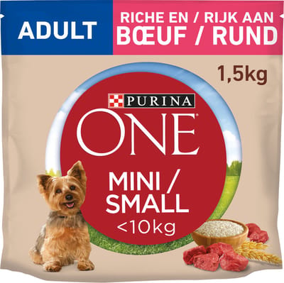 Purina One Adult Mini Small - hondenvoer - Rund - 1.5kg