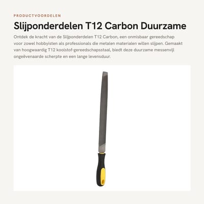 Dailygoods- Messenvijl Duurzaam - T12 Koolstofstaal - Ergonomische Grip - Veelzijdig Gebruik - Voor Metalen Materialen - Lange Levensduur - Vijl