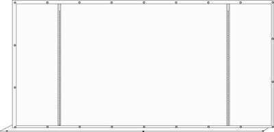 Partytent eindwand PE - 4 meter