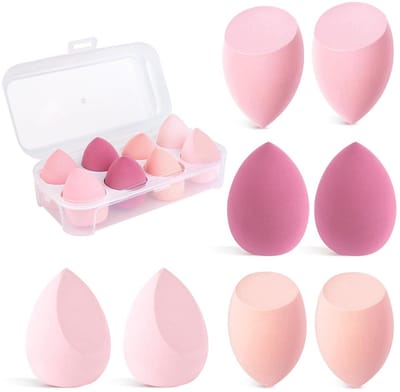 QTTVBTNA -8-delige Make-up Sponsen Set – Foundation & Blending Beauty Sponsjes – Zacht, Herbruikbaar en Hygiënisch voor Perfecte Make-up Afwerking