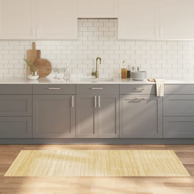 vidaXL - Vloerkleed - rechthoekig - 80x200 - cm - bamboe - lichtnaturel