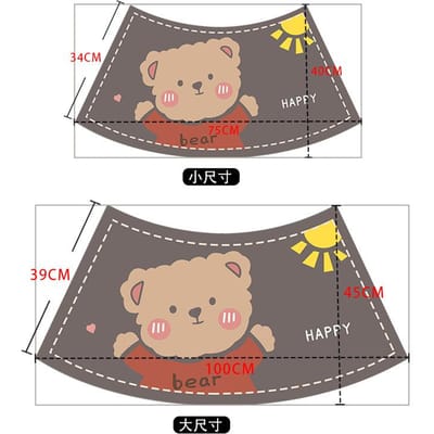 Cartoon Huishoudelijk Badkamer Vloermat Diatomeeënaarde Absorberende Zachte Mat Toiletdeur Waaiervormig Gebogen Sneldrogend Antislip Voetmat 40*75CM
