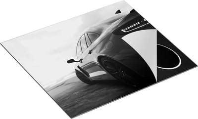 Chefcare Inductie Beschermer Rode Sportwagen Auto - Zwart Wit - 60x50 cm - Afdekplaat Inductie - Kookplaat Beschermer - Inductie Mat