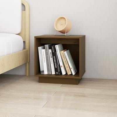 vidaXL - Nachtkastjes - 2 - st - 40x30x40 - cm - massief - grenenhout - honingbruin
