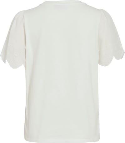 VILA - VICELIANA O-NECK EMB S/S TOP - Dames - Blouses