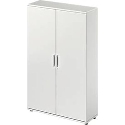 Schäfer Shop Genius TETRIS WOOD draaideurkast, 5 OH, hoogte incl. glijders, B 1200 mm, lichtgrijs