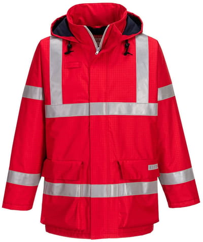 Portwest Bizflame Regen, antistatische en vlamvertragende jas S785 - Rood - L