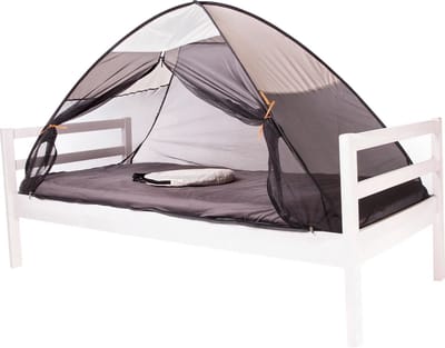 Deryan Bedtent Pop Up klamboe - 200x90cm -  Hoogste kwaliteit Muggennet Muskietennet 1mm gaas  - Cream