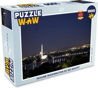 Puzzel Skyline Washington DC bij nacht - Legpuzzel - Puzzel 1000 stukjes volwassenen