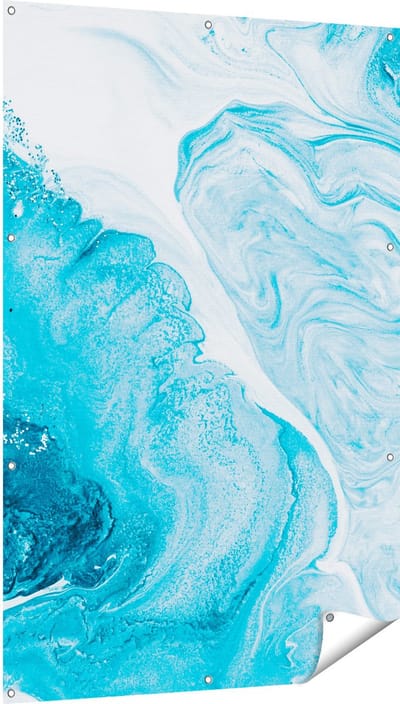 Gards Tuinposter Abstracte Kunst van een Oceaan - 100x150 cm - Tuindoek - Tuindecoratie - Wanddecoratie buiten - Tuinschilderij