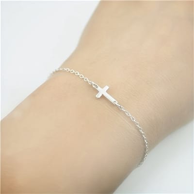VANDAAG VERZONDEN - Armband - Kruis - Christelijk - Handmade - Zilver