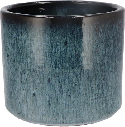 DK Design Bloempot model Blue Glaze - blauw - D15 x H17 cm - ombre