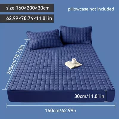 Waterdichte Matrasbeschermer 160x200 cm – Donkerblauw – Ultrazacht & Verdikt – Wasmachinebestendig