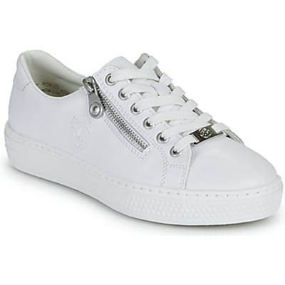 Rieker Sneakers wit Leer - Dames - Maat 36