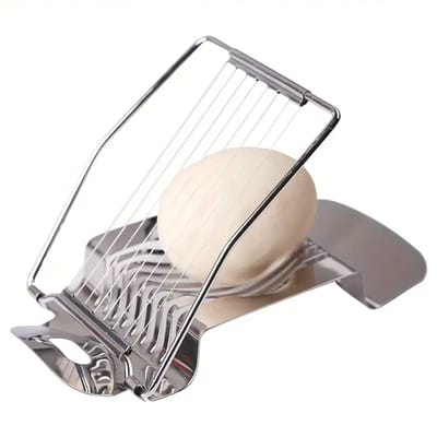BukkitBow - Eiersnijder RVS - Eisnijder voor Gelijkmatige Plakjes Gekookt Ei - Egg Slicer - Zilver