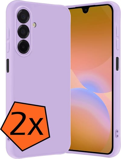 Hoes - 2 Stuks - Geschikt voor Samsung Galaxy A26 - Sterk & Shockproof - Case Siliconen - Back Cover - Telefoon Hoes - Lila