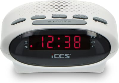 Digitale Wekker met Radio en Sluimerfunctie - Wit