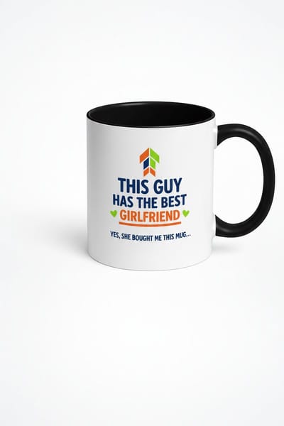 Mok 'This Guy Has The Best Girlfriend' - Grappig Cadeau voor Vriend van Beste Vriendin
