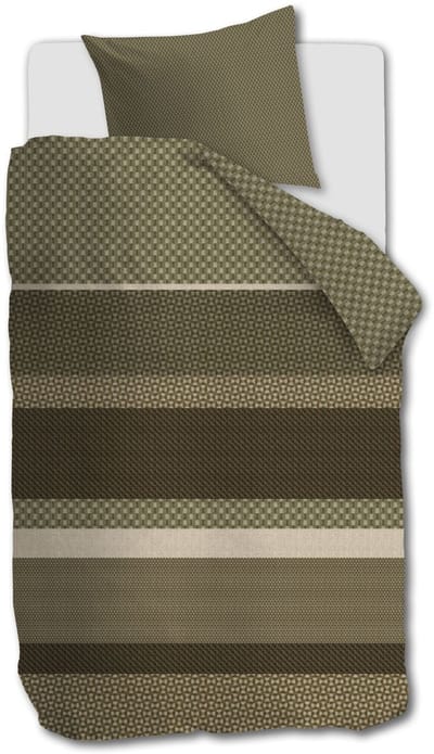 Beddinghouse Fera dekbedovertrek - Eenpersoons - 140 x 200/220 cm - Groen