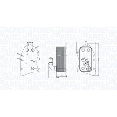 Olie radiator, automatische versnellingsbak MAGNETI MARELLI 350300002300