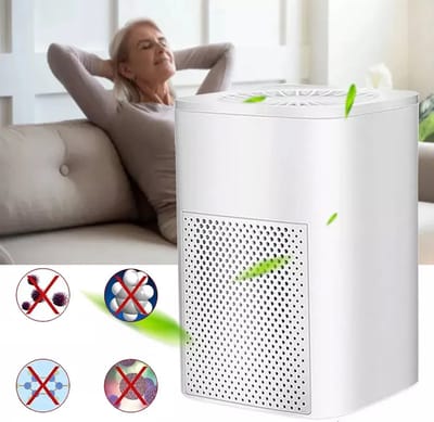 Luchtreiniger met slaapstand en timer - verwijdert stof, pollen, dierenharen en geuren, werkt stil.