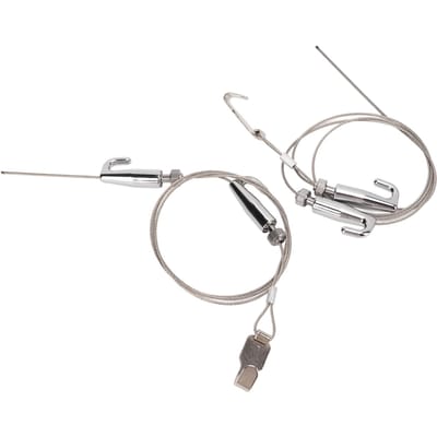 2 pièces Système de suspension pour cimaise Kit professionnel de fil de suspension pour tableau réglable pour exposition Galerie d'art 1 mètre