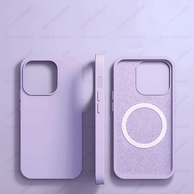 Originele vloeibare siliconen magnetische hoesjes voor APPLE iPhone 11 13 12 14 15 Pro Max 15 Plus voor Magsafe-hoesje draadloze oplaadhoes For iPhone 15 Pro lavendel