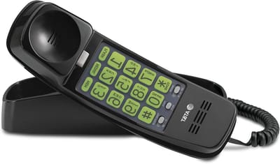 Bedrade Thuistelefoon - Vaste Telefoon - Eenvoudig Bellen - Extra Grote Knoppen - Muurmontage - Zwart
