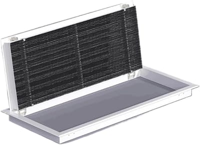 Ventilatierooster - Luchtuitlaat - Luchtcirculatie Verbeteren - Afneembaar Gaas - 24 x 60 cm - Zwart