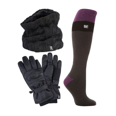 Dames Ski Set Nekwarmer Handschoenen & Thermische Skisokken Winterkleding